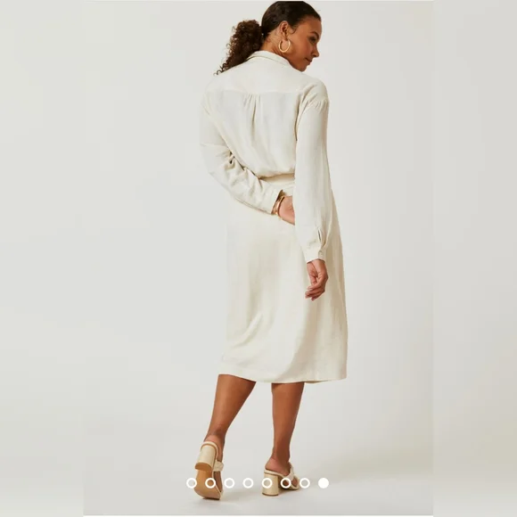 Anthropologie V-neck knot Front Midi Dress - Picture 6 of 13